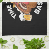 Zeit zum gebastelten lustigen Bierbrauer Erntedank Geschirrtuch (Gefaltet)