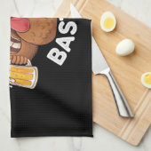 Zeit zum gebastelten lustigen Bierbrauer Erntedank Geschirrtuch (Viertel Falte)