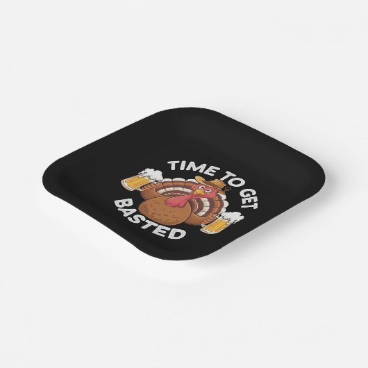 Zeit zum gebastelten lustigen Bierbrauer Erntedank Pappteller (Gewinkelt)