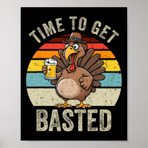 Zeit zum gebastelten lustigen Bierbrauer Erntedank Poster
