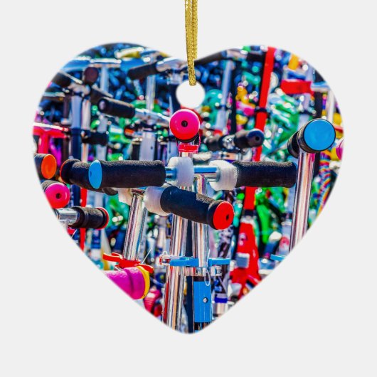 Zeit zum Kauf eines Scooters Keramik Ornament (Vorne)