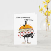 Zeit zum Ketschup mit Ihnen Karte (Gelbe Blume)