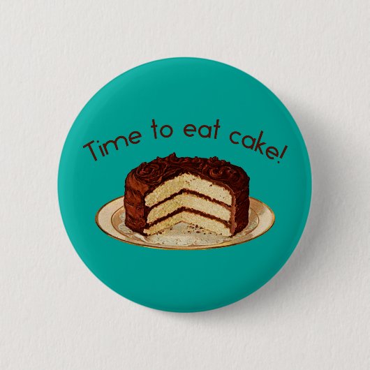 Zeit zum Kuchen Button (Vorderseite)