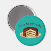 Zeit zum Kuchen Magnet (Vorderseite/Rückseite)