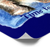 Zeit zum Laufen Motivation Zitat Niedlicher Hund Poster (Ecke)