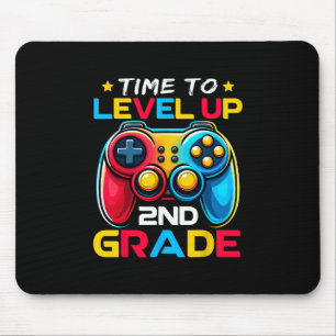 Zeit zum Levelaufstieg 2. Klasse Videospieler Kind Mousepad