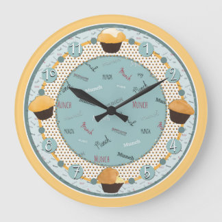 Zeit zum Munch meines Muffins (Uhr) Große Wanduhr