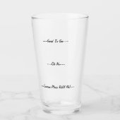 Zeit zum Nachfüllen! Bier Glas (Vorderseite)