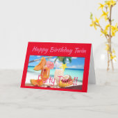 ZEIT ZUM "PARTY" & FEIERN ****MY TWIN*** KARTE (Gelbe Blume)