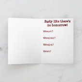 Zeit zum Party! Karte (Innenseite)