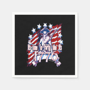 Zeit zum Party wie 1776 Serviette