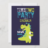 Zeit zum Party Wie ein Dinosaurier - ein prähistor Einladung (Rückseite)