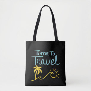 Zeit zum Reisen am Strand Tasche