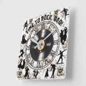 "Zeit zum Rock, Vater!" - Wanduhr! Quadratische Wanduhr (Winkel)