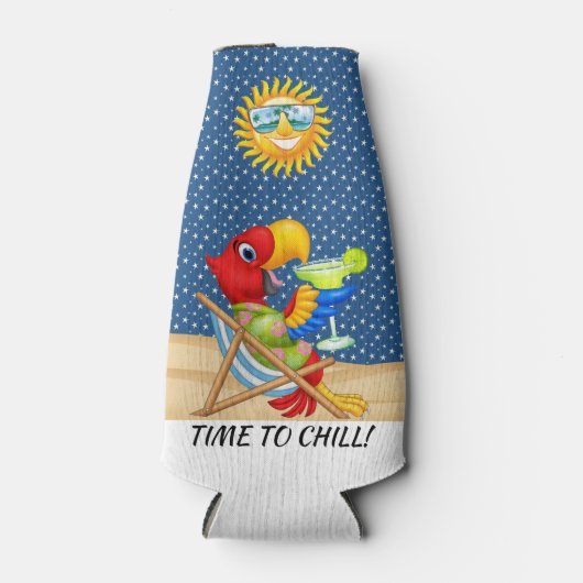 Zeit zum Schwimmen - sehen Sie zurück! Flaschenkühler (Vorderseite)