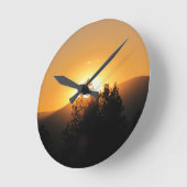 Zeit zum Set oder Zeit zum Aufstieg, Sonne? Runde Wanduhr (Winkel)