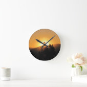 Zeit zum Set oder Zeit zum Aufstieg, Sonne? Runde Wanduhr (Zuhause)