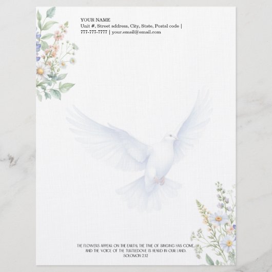 Zeit zum Singen Briefbogen (Vorderseite)