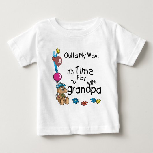 Zeit zum Spielen mit Opa Baby T-shirt (Vorderseite)