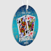 Zeit zum Spielen Pinochle Weihnachtsschmuck Ornament (Vorderseite)