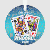 Zeit zum Spielen Pinochle Weihnachtsschmuck Ornament (Rückseite)