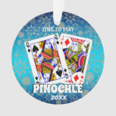 Zeit zum Spielen Pinochle Weihnachtsschmuck Ornament (Vorderseite)