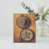 Zeit zum Steampunkuhr auf Viktorianischem Fahrrad Postkarte (Stehend Vorderseite)