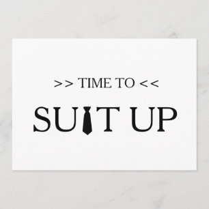 Zeit zum Suitup Weiß-Hintergrund Einladung