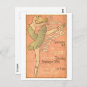 Zeit zum Tanzen, Jugendstil, Vintag Postkarte (Vorne/Hinten)