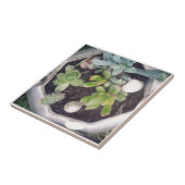 Zeit zum Tee?Ein gepflanzter Teekessel Fliese (Seite)