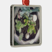 Zeit zum Tee?Ein gepflanzter Teekessel Silbernes Ornament (Rechts)