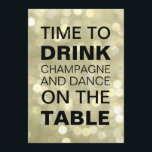 Zeit zum Trinken Champagner Gold 50. Geburtstag Ei Einladung<br><div class="desc">Das niedliche Sprichwort Time to Drink Champagne und Tanz auf dem Tisch ist eine lustige und kokette Geburtstagseinladung,  die sich perfekt für die 50. Geburtstagsfeier eignet. Diese Einladung ist jedoch für jedes Alter leicht anzupassen,  inklusive des 40.,  30. oder 21. Geburtstags-Party.</div>