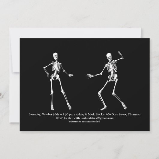 Zeit zum Trinken Champagner Halloween Einladung (Rückseite)