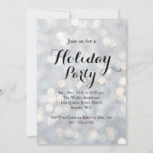 Zeit zum Trinken Champagner Silver Holiday Einladu Einladung (Rückseite)