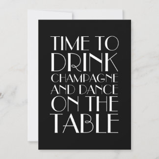 Zeit zum Trinken der Champagner-Graduierungsparty Einladung
