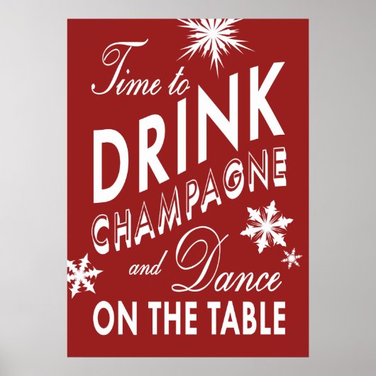 Zeit zum Trinken des Champagne Holiday Poster (Vorne)