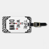 Zeit zum Wein Gepäckanhänger (Vorderseite horizontal)