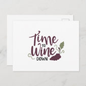 Zeit zum Wein Postkarte (Vorne/Hinten)