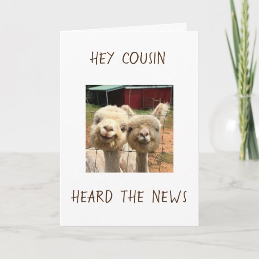 ZEIT ZUR COUSIN-KARTE "FEIERN SIE" KARTE (Vorderseite)