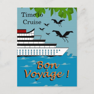 ZEIT ZUR CRUISE_BON-VOYAGE-Postkarte Postkarte