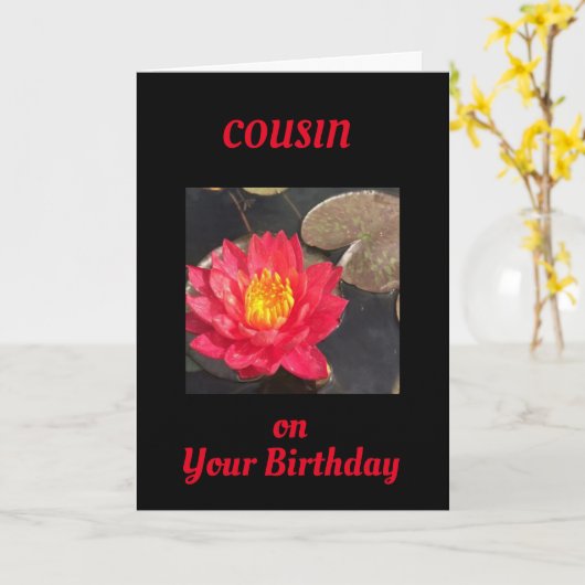 ZEIT ZUR FEIERUNG **COUSIN** KARTE (Gelbe Blume)