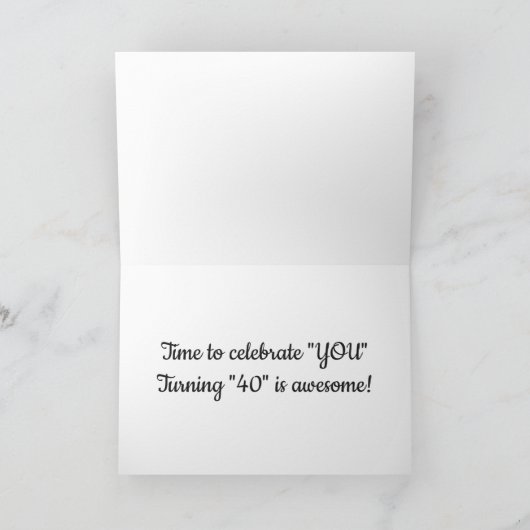 ZEIT ZUR FEIERUNG "SIE" ABBILDUNG ***40*** KARTE (Innenseite)