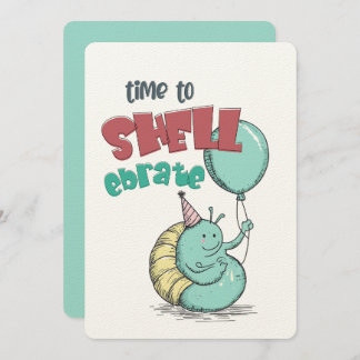 Zeit zur Muschel im Stil! Ein Tag der Schnecke Einladung