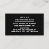 Zeit zur Verbindung, Geschwindigkeit beim Networki Visitenkarte (Rückseite)