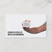 Zeit zur Verbindung, Geschwindigkeit beim Networki Visitenkarte (Vorderseite)