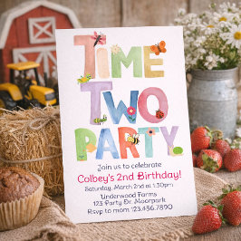 Zeit Zwei Party, Käfer Motto 2., Gartenfarm Einladung