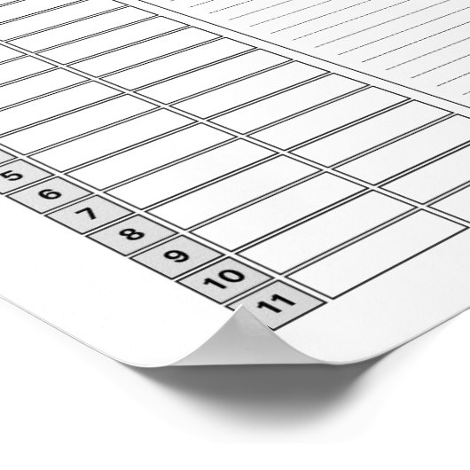 Zeitabmessung (PLANNER) Poster (Ecke)