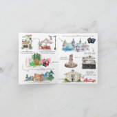 Zeitachse für Wasserfarben Hochzeit Sichern des Da Ankündigung (Innenseite)