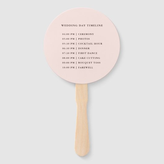 Zeitachse "Herbst Romance Floral Wreath Wedding Da Fächer (Rückseite)