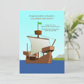 Zeitalter der Entdeckung - Kolumbus-Tageseinladung Einladung (Stehend Vorderseite)